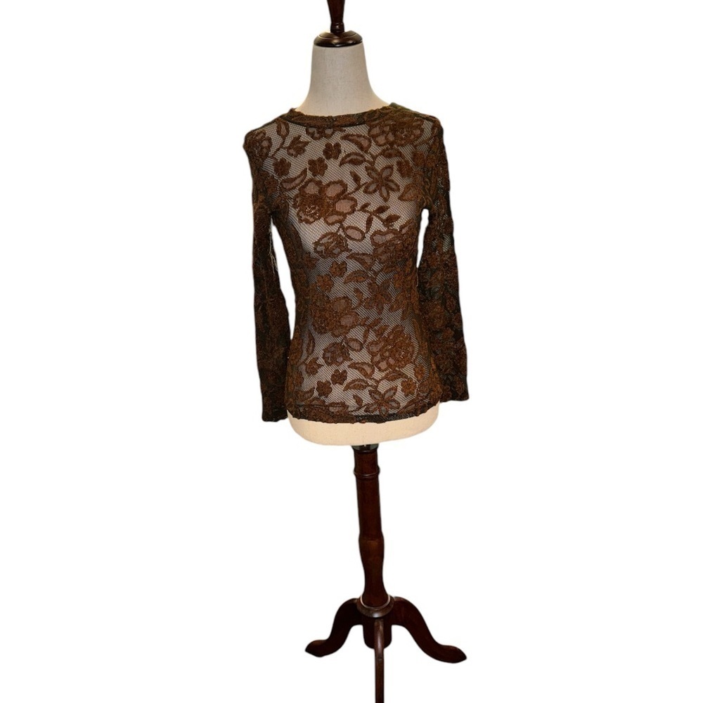 Festival Long Sleeved Sheer Fitted Floral Top